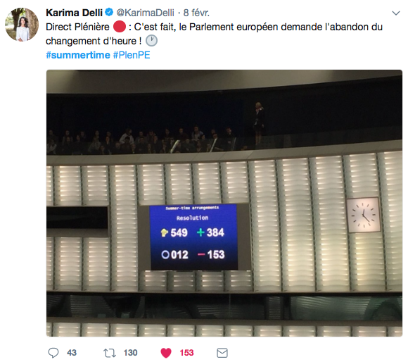 changement d'heure parlement européen